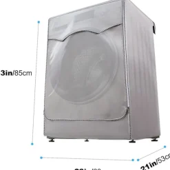 60 x 53 x 85 cm, Silver Vattentät Tvättmaskin Överdrag - Solskydd - För Frontmatad Torktumlare