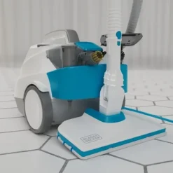 BLACK+DECKER - BHSMP2314-QS - Multifunktions slädångrengörare 2300W - Tank: 1,2L - Kabel: 8m - 14 tillbehör Vit, blå, grå