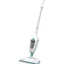 BLACK+DECKER - FSMH13E10-QW - Ångmopp med handrengörare 1300W - 10 tillbehör ingår - 4,8M kabel Vit, blå, grå