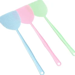 (Blå+Grön+Rosa) Flugsmälla, 3 Enheter Manuell Skadedjursbekämpning, Flexibel Flugsmälla, Hållbart 42cm Handtag, Kökshjälp
