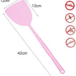 (Blå+Grön+Rosa) Flugsmälla, 3 Enheter Manuell Skadedjursbekämpning, Flexibel Flugsmälla, Hållbart 42cm Handtag, Kökshjälp