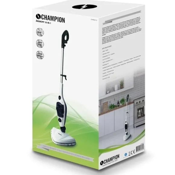 Champion Ångmopp 10-in-1 1500W SM210 Vit/Svart
