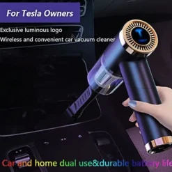 Dammsugare för Tesla Bilrengöring för modell 3/X/Y/S Bärbara sladdlösa dammsugare med LED-ljus Tesla tillbehör med kraftfullt sug 5V/120W/9000Pa