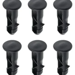 Db 3 par gångjärnsbultar gångjärnsstift för soptunnelock behållare för att passa 240/120/100/60l utomhus soptunnor, 65mm x 18mm, svart plast