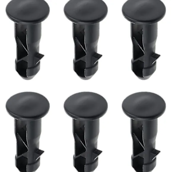 Db 3 par gångjärnsbultar gångjärnsstift för soptunnelock behållare för att passa 240/120/100/60l utomhus soptunnor, 65mm x 18mm, svart plast