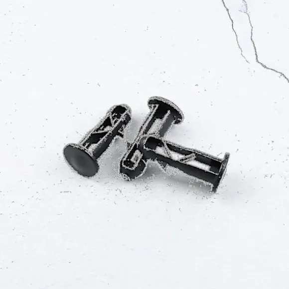 Db 3 par gångjärnsbultar gångjärnsstift för soptunnelock behållare för att passa 240/120/100/60l utomhus soptunnor, 65mm x 18mm, svart plast