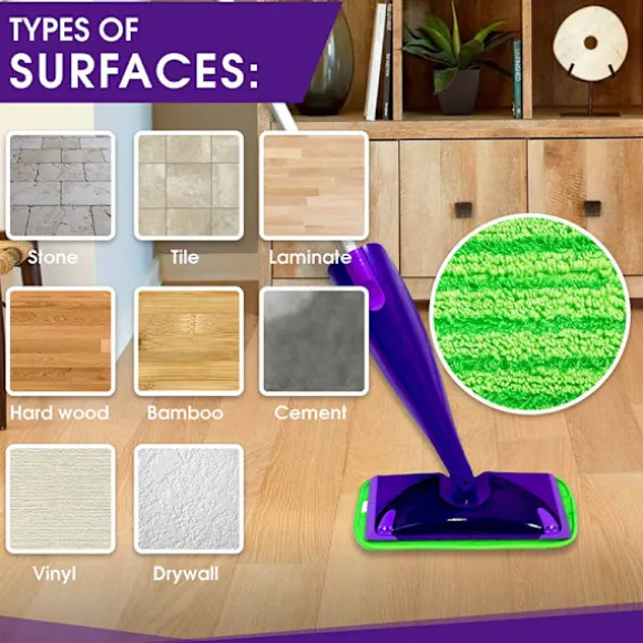 3-delad Anpassningsbar Swiffer WetJet Platt Klibbig Snap Mog Set 12 Tum