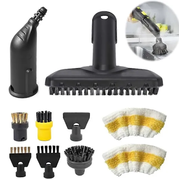 10-delars tillbehörsset för Kärcher ångtvättar SC1, SC2, SC3, SC4 As Shown