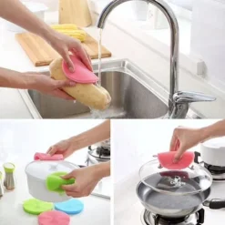 Disksvamp i silikon - Magnic Silicone Dish Sponge Washing multifärg