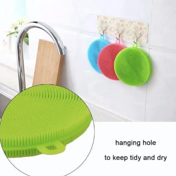 Disksvamp i silikon - Magnic Silicone Dish Sponge Washing multifärg