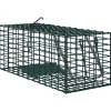 Djurfälla i stål - vidaXL - 31x13x12 cm - Grön - Vädertålig - Korrosionsbeständig