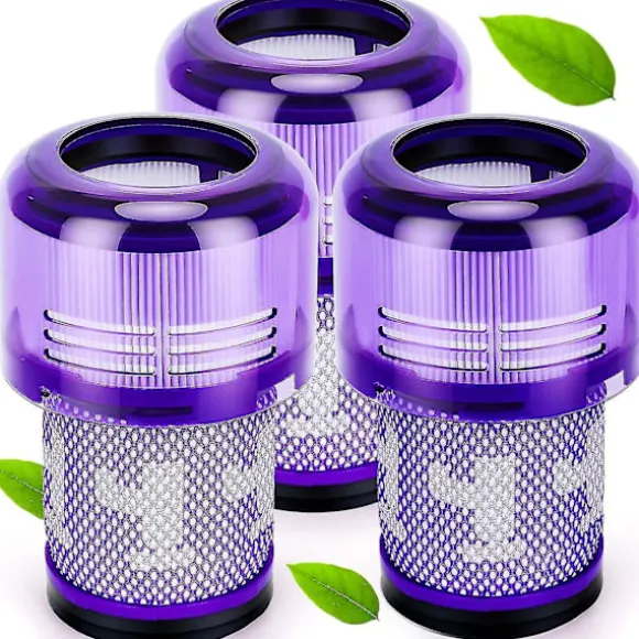 Dyson V12 3-pack filter - Hepa-filter för dammsugare, kompatibel med Dyson V12 Slim Absolute Detect, tvättbart tillbehör