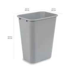 /EA/10 gallon kommersiell papperskorg, grå, 1-pack