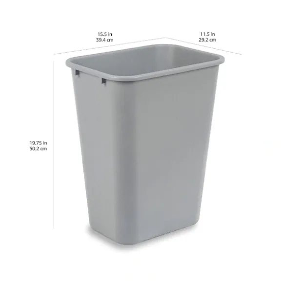 /EA/10 gallon kommersiell papperskorg, grå, 1-pack