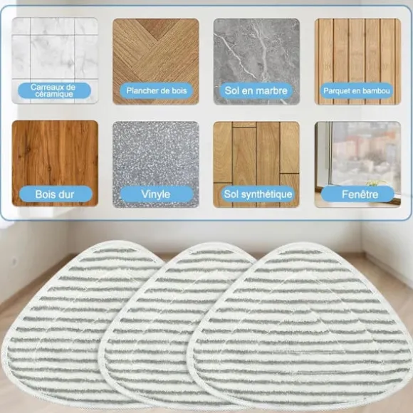 /EA/ Mikrofiber Ångmopp Ersättningsdynor Kompatibla med Vileda Steam & Vileda Steam Plus, Maskintvättbara