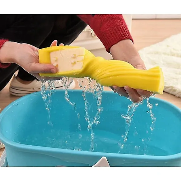 /EA/Mopphuvudspåfyllningar Absorberande Svamp, Mopphuvud, Moppdynor - Paket med 3 Ersättningsdynor för Mopp Grå