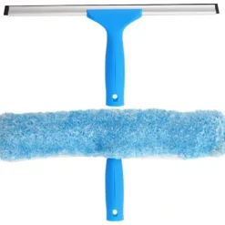 /EA/Professionell Fönsterputssats - Skrapa och Mikrofiber Fönsterputsare, 35 cm-max