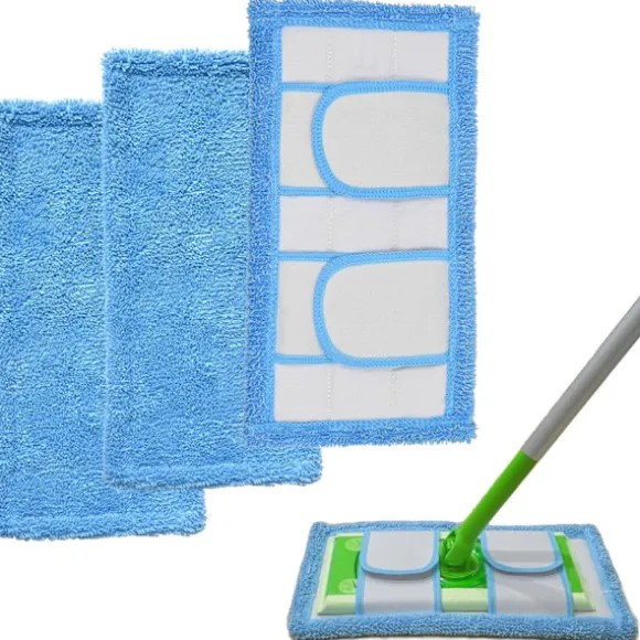 (ee) 3-pack, blå Swiffer-kompatibla, återanvändbara ersättningsdukar