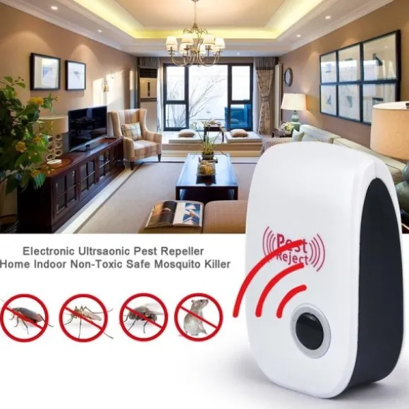 Elektronisk Pest Avvisa Ultraljud Mus Kackerlacka Repeller Enhet Insekt Råttor Spindlar Myggdödare Pest