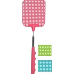 En praktisk och utdragbar flugsmälla med justerbar längd, från 26 till 72 cm. Korall.