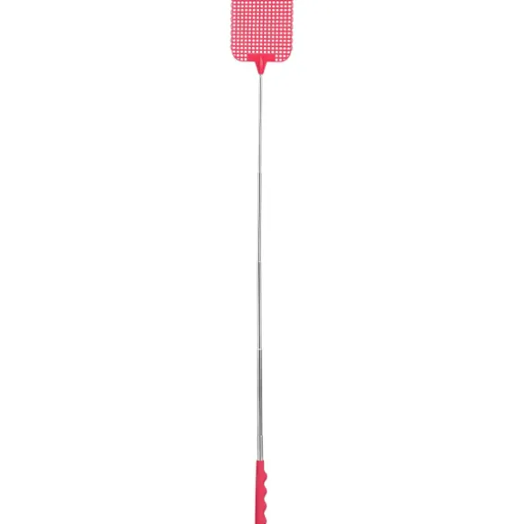 En praktisk och utdragbar flugsmälla med justerbar längd, från 26 till 72 cm. Korall.