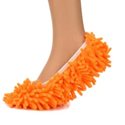 Ett par Orange Rengöring Mopp Skor golvmopp Skor Orange one size