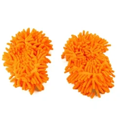 Ett par Orange Rengöring Mopp Skor golvmopp Skor Orange one size