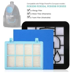 Filter för Philips Powerpro Cylinder Dammsugare Fc9331 Fc9332 [DB]