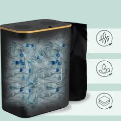 Flaskuppsamlare med 2 avtagbara påsar, 160 liters kapacitet