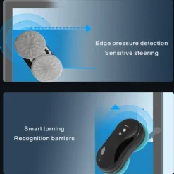 Fönster rengöring robot APP smart kontroll automatik vatten spray glas rengöring hög sug effekt dammsugare
