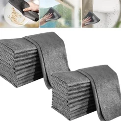 Förtjockad magic rengöringsduk, mikrofiberglasrengöringsdukar, återanvändbara rengöringsdukar 10Pcs 20 x 30 cm