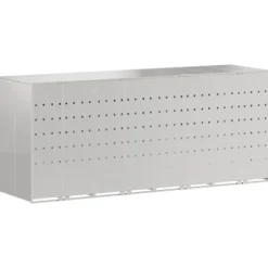 Förvaring för 3 soptunnor Silver 340 x 77,5 x 115,5 cm
