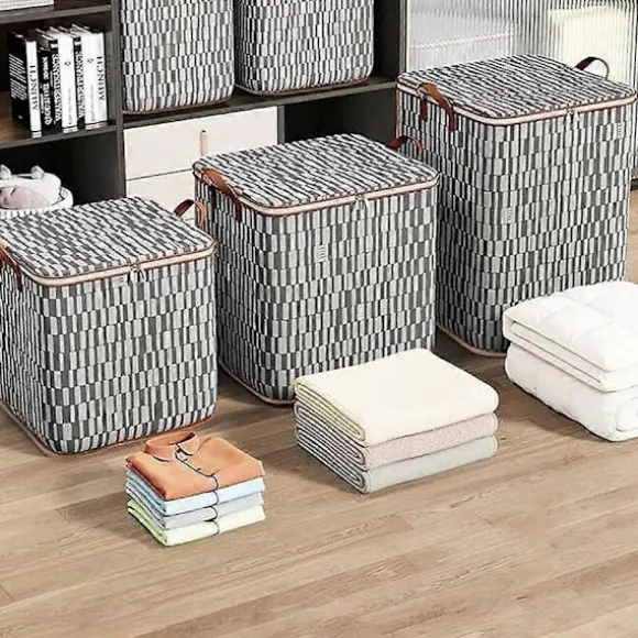 Förvaringsväskor, kraftiga flyttväskor, flyttkartonger, hopfällbara förvaringslådor för förvaring, camping, packning 48*48cm