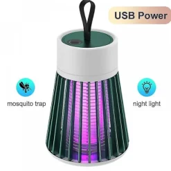 (Grön USB-ström) Elektronisk myggdödarlampa Bärbar strålningsfri USB-uppladdningsbar
