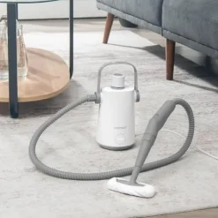 Handdammsugare med ångfunktion 1000W COSTWAY för vägglöss 300 ml tank 10 tillbehör Temperatur 95°C Tryck 3 Bar