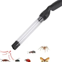 Handhållen dammsugare för insektsfångst för vuxna och barn - Insektsfälla med sugfunktion för bärfisar, skalbaggar, kackerlackor, myror black