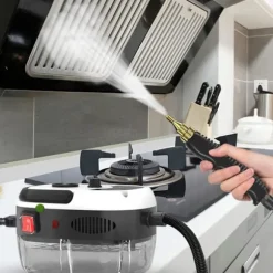 *Handhållen högtrycksångrengörare, ångrengörare, 2500W ångrengörare med borsthuvuden för kök, badrum, bil (vit){YFL}(F2)
