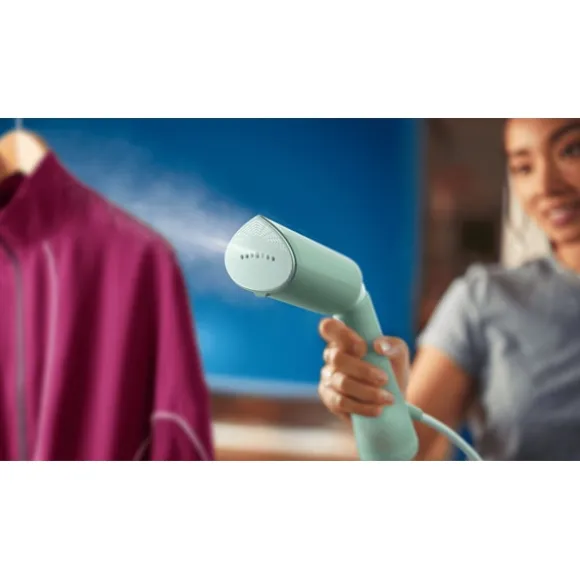 Handhållen ångkokare - PHILIPS - STH5010/70 - 1300 W - Vertikal ångning - Kontinuerligt ångflöde - Sladd: 2,5 m - Grön Grön