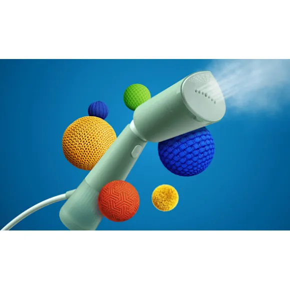 Handhållen ångkokare - PHILIPS - STH5010/70 - 1300 W - Vertikal ångning - Kontinuerligt ångflöde - Sladd: 2,5 m - Grön Grön