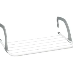 Hett erbjudande till lågt pris! Torkställning för kläder - Hängande ställning för element och balkong, Liten storlek, 3m torkkapacitet, Vit, 50cm längd - Glad | Fyndiq
