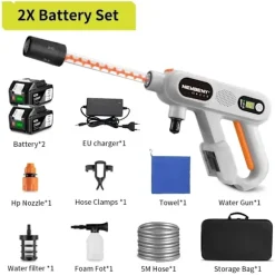 Högtryckstvätt, 3500W effekt, 250Bar maxtryck,2 batteri EU-kontakt, Elektrisk