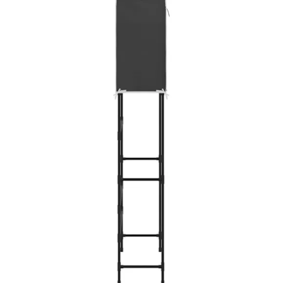 Hylla för tvättmaskin med 2 hyllplan svart 71x29,5x170,5cm järn