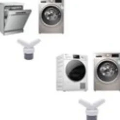 2-i-1 avloppsslanganslutning för diskmaskin och tvättmaskin, 2-vägs Y-typ splitter slanganslutningsadapter.