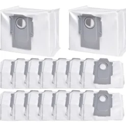 INF Roborock Dammsugarpåsar för Roborock S8, S8+, S8 Pro Ultra, S7 MaxV Ultra, S7 Pro Ultra, Q7+, Q7 Max+14-pack