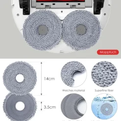 INF Roborock Qrevo S/Qrevo Pro/Qrevo MaxV Robotdammsugartillbehör