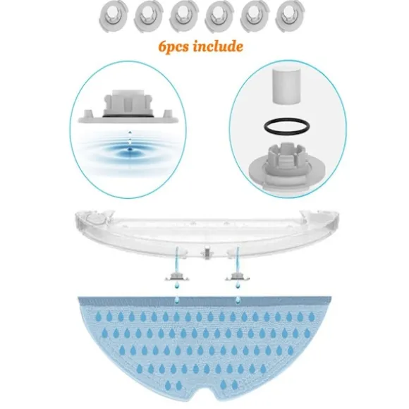 INF Tillbehör Xiaomi Roborock S5 Max/S50/S51/S55/S5/S60/S65/S6/S6 Pure/S6 MAXV 22 delar