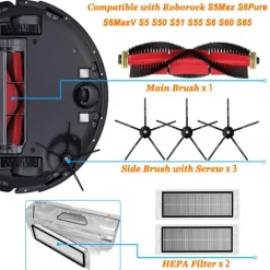 INF Tillbehör Xiaomi Roborock S5 Max/S50/S51/S55/S5/S60/S65/S6/S6 Pure/S6 MAXV 8 delar