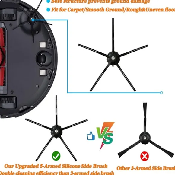 INF Tillbehör Xiaomi Roborock S5 Max/S50/S51/S55/S5/S60/S65/S6/S6 Pure/S6 MAXV 8 delar