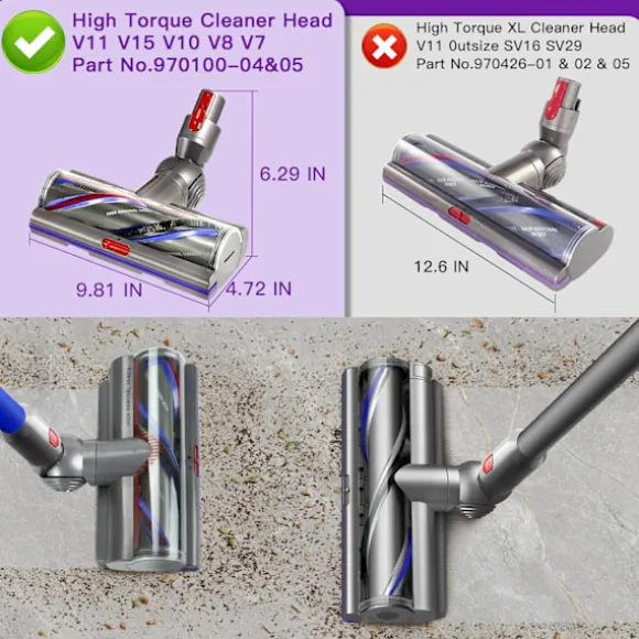 INF Uppgraderad Motorhead Rengöringshuvud för Dyson V10 Dammsugare