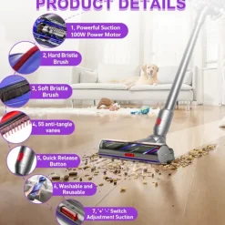 INF Uppgraderad Motorhead Rengöringshuvud för Dyson V10 Dammsugare